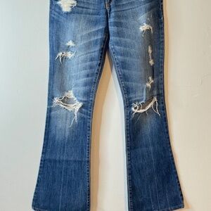 Vintage Y2K Abercrombie & Fitch Distressed Low-Rise Flares